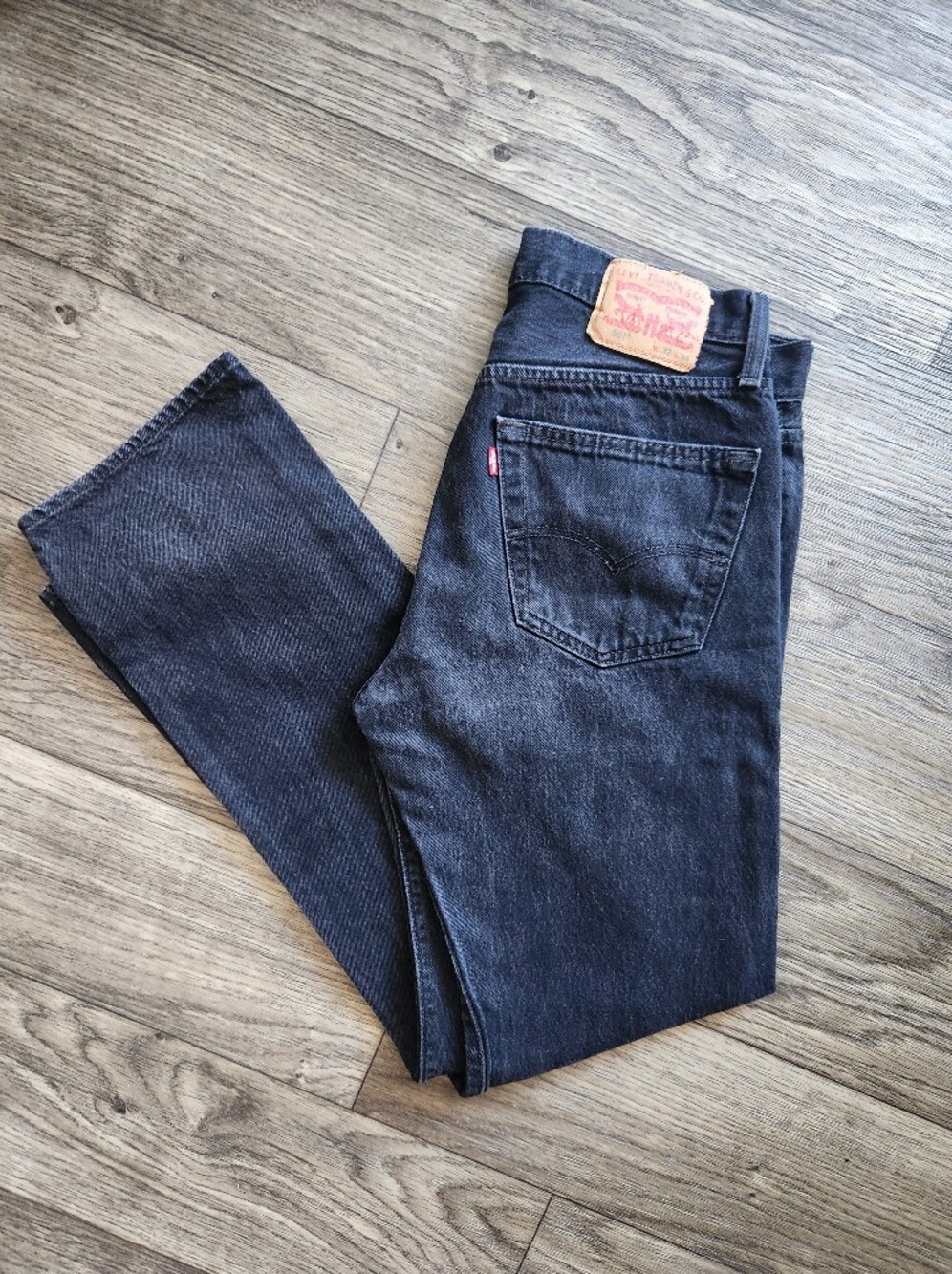 Levi's Straight Leg Jeans in Black Wash